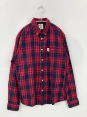 FRANKLIN MARSHALL フランクリンマーシャル シャツ/ブラウス S レッド コットン チェック柄 ワンポイント ブランドロゴ ミドル丈 長袖 ボタンダウンのサムネイル