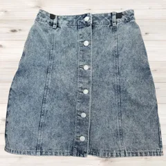 B2171 アズノウアズプラス as know as plus デニムスカート(F) 青 綿のサムネイル