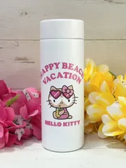 【新品】HELLOKITTY 日焼け サングラス焼けステンレスボトル 水筒 使いやすい 350ml 保温保冷 両用ボトル 魔法瓶 タンブラー ハローキティ グッズ サンリオ  大人 子供 ピンク ホワイト ビーチ 海 ハワイアン 通勤通学 　SRMS-294