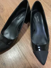 ザラZARA ブラック 靴 ミドルヒール 36size