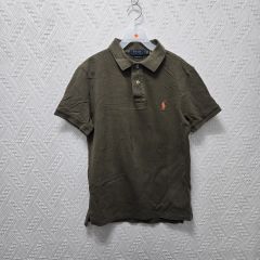 美品・国内正規品】ラルフローレン 半袖ポロシャツ カーキ 5ボタン 