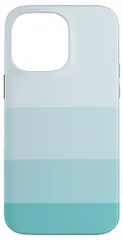 iPhone 14 Pro Max かわいいパステルブルーターコイズ レトロストライプ 美しい スマホケース