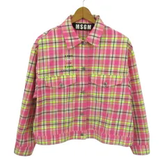 エムエスジーエム チェック柄ジャケット アウター レディース 40サイズ ピンク MSGM 【中古】のサムネイル