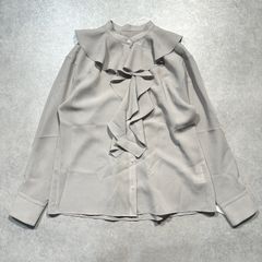 美品✨セオリーリュクス フリルハイネック シアー 長袖ブラウス 40