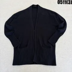 トミーヒルフィガー ブラック ロング カーディガン S 0511