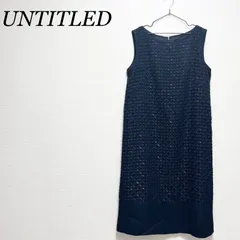 UNTITLED アンタイトル ノースリーブ ワンピース ネイビー系