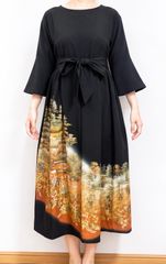 リメイク着物ロングワンピースボレロ付き正絹L作家物友禅染 - メルカリ