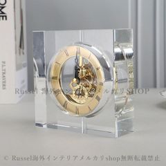 ナルミグラスワークス】オーバル スケルトンクロック 24cm - メルカリ