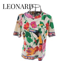 LEONARD レオナール 半袖カットソー Mサイズ コットン100％ トリム 総
