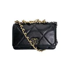 シャネル ラムスキン チェーンウォレット CHANEL19 ショルダーバッグ CHANEL ブラック