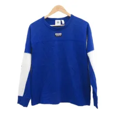 アディダスオリジナルス adidas originals Tシャツ カットソー M 青 ブルー 長袖 ラウンドネック /HO15 ■GY59