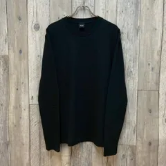 HUGO BOSS ヒューゴボス ブラック ストレッチ素材 サーマル ロンT 長袖 Tシャツ メンズ L サイズのサムネイル