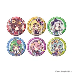 『東方Project』缶バッジ18/平成ギャルver. コンプリートセット(全6種)(ミニキャライラスト)