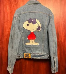 MADE IN USA製 90s TOO CUTE × PEANUTS SNOOPY バック刺繍入り デニムジャケット インディゴ