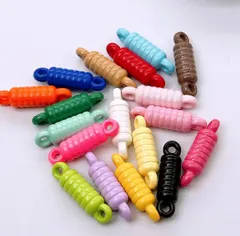 【1個25円】キーホルダーパーツ　コネクターパーツ　カラフル　DIY　連結ビーズ　コネクターパーツ　ビーズパーツ