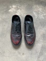 Dior ディオールオム ウィングチップ スリッポン ブラック×レッド レア 