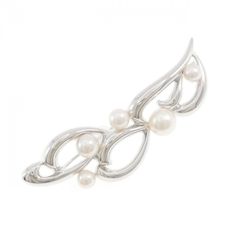 極美品 ミキモト MIKIMOTO アコヤ真珠 パール ブローチ シルバー 羽