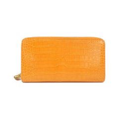 新品未使用 定価30.8万 池田工芸 クロコダイル ドラゴンオレンジ 長 