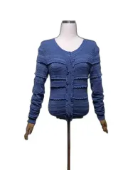 フランス ブランド SANDRO サンドロ 正規品 レディース 春 秋冬用 ラウンドネック クロップドニット カーディガン ジャケット 1のサムネイル