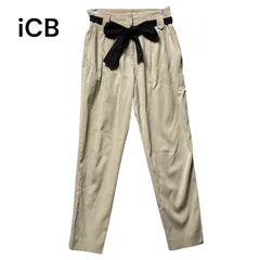 ●棚番号AN-3 iCB アイシービー　ウエストリボン　テーパードパンツ　7 ストレッチ有り　八分九分丈のサムネイル