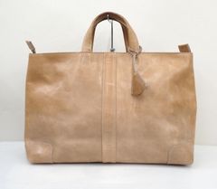定価20万✨ジョルジオアルマーニ ビジネスバッグ レザー ベージュ 現行