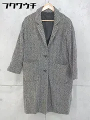 ■ merlot メルロー ストライプ 長袖 チェスターコート サイズM ホワイト ブラック レディース 【中古】 【1104300004375】のサムネイル