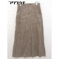 ◇ w closet ダブルクローゼット コーデュロイ ロング タイト ナロー スカート サイズF ブラウン系 レディース 【中古】 【1105270002491】のサムネイル