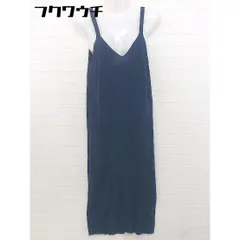 ◇ AZUL BY MOUSSY アズールバイマウジー リブニット ロング キャミソール ワンピース サイズM ネイビー レディース  【中古】 【1106080009373】のサムネイル