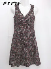 ◇ couthie INED イネド ノースリーブ 膝丈 ワンピース サイズ38 ブラック系 レディース 【中古】 【1106040002314】のサムネイル
