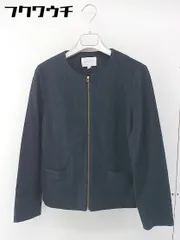 ◇ fredy emue フレディ エミュ NOLLEY'S ノーリーズ 長袖 ノーカラー ジャケット サイズ38 ネイビー レディース  【中古】 【1107080004856】のサムネイル