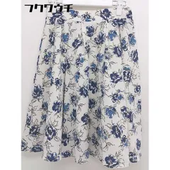◇ PAGEBOY ページボーイ バックジップ 総柄 膝丈 フレア スカート サイズF アイボリー系 レディース  【1109080000401】