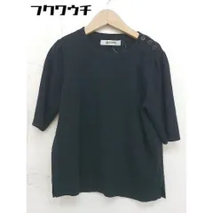 ◇ nano universe ナノ ユニバース 半袖 ニット セーター サイズ38 ブラック レディース  【1109210008376】