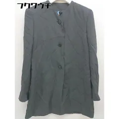 ◇ BASILE28 バジーレ28 シルク混 長袖 ノーカラー ロング ジャケット サイズ38 ミディアムグレー レディース  【中古】 【1112030002820】のサムネイル