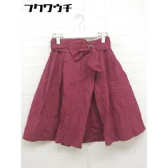 ◇ ◎ STRAWBERRY FIELDS ストロベリーフィールズ 膝丈 フレア スカート レッド レディース  【中古】 【1112030001601】のサムネイル