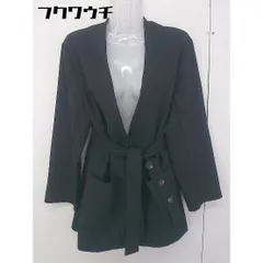 ◇ ◎ titivate ティティベイト スリット 長袖 ノーカラー ジャケット サイズM ブラック レディース  【中古】 【1112290001595】のサムネイル