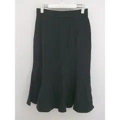 ◇ ◎ ●未使用● LOUEME ルエム バックスリット マーメイド 膝下丈 フレア スカート サイズL ブラック レディース  【中古】 【1204180002147】