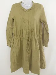 ◇ bulle de savon ビュル デ サボン ピンタック 長袖 膝丈 シャツ ワンピース サイズF ベージュ レディース  【中古】 【1205180000867】のサムネイル