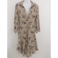 ◇ fifth フィフス 花柄 フラワー 長袖 ロング ワンピース サイズM ベージュ レディース  【中古】 【1205130003115】