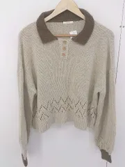 ◇ APRES JOUR アプレジュール 長袖 ニット セーター サイズF ベージュ ブラウン レディース  【中古】 【1206010001900】