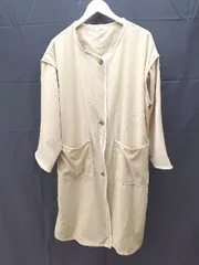 ◇ Aunt Marie's アントマリーズ 薄手 パイピング ノーカラー 長袖 コート ジャケット サイズS ベージュ レディース E  【1212260016700】のサムネイル
