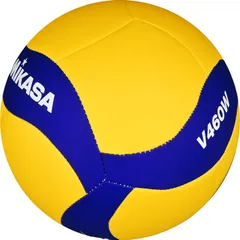 ミカサ MIKASA バレーボール  バレー4号レクリエーション縫い ブルー×イエロー ボール 学校体育用品 学校行事 球技大会 休み時間 自主練 屋内競技 体育館 練習 トレーニング スポーツ大会  V460W イエロー×ブルーのサムネイル