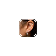 Diamday 4ペアセット スタッドピアス フープピアス シルバー925ポスト 金属アレルギー対応 ピアス レディース 人気 14k ゴールドメッキ ジルコニア パール 軟骨ピアス 重ね着け 小さい ピアスセット シンプル 女性 アクセサリー (シルバー 1