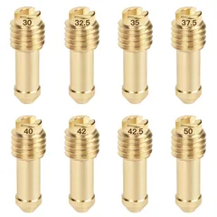 パイロットジェット Jetsetmoto ミクニ/大 （14X5-B) #30#32.5#35#37.5#40#42#42.5#50 パイロットジェット8個セット バイク用 適合SR400/500CVキャブ（～'00) TDM850 TRX850 シ ...のサムネイル