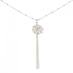 K18WG 2WAY ダイヤモンド ネックレス 0.01CT