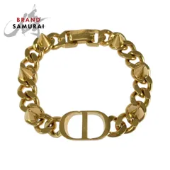 美品 Dior ディオール 30モンテーニュ CDロゴ ゴールド メッキ ブレスレット レディース 504665【中古】