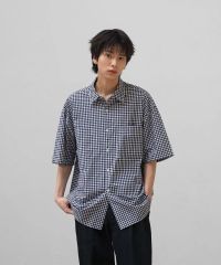 confect 先染めコットンリネンギンガムチェック半袖カバーシャツ 5
