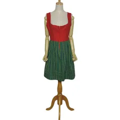 チロルワンピース ディアンドル ドレス レディース サイズL位 ハンドメイド 民族衣装 古着 ワンピース dress-2388