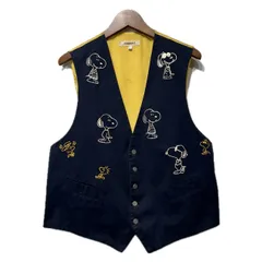 【中古】　ICEBERG　ベスト　レイヤード　オッドベスト　キャラクター　PEANUTS　スヌーピー　ウッドストック　イタリア製　古着　/1156のサムネイル