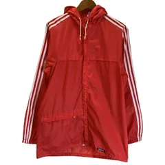【中古】　adidas　ウインドブレーカー　70s-80s vintage　70-80年代　OLD　ナイロンジャンパー　フード　フルジップ　無地　フランス製　スポーツ　古着　/1952のサムネイル