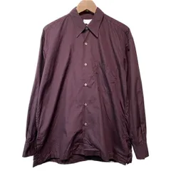 【中古】　Paul Smith　プレーンシャツ　長袖　シャツ　無地　コットン　レギュラーカラー　胸ポケット　バックロゴ　No.C-OS301　アメリカンジャケット　古着　/1582